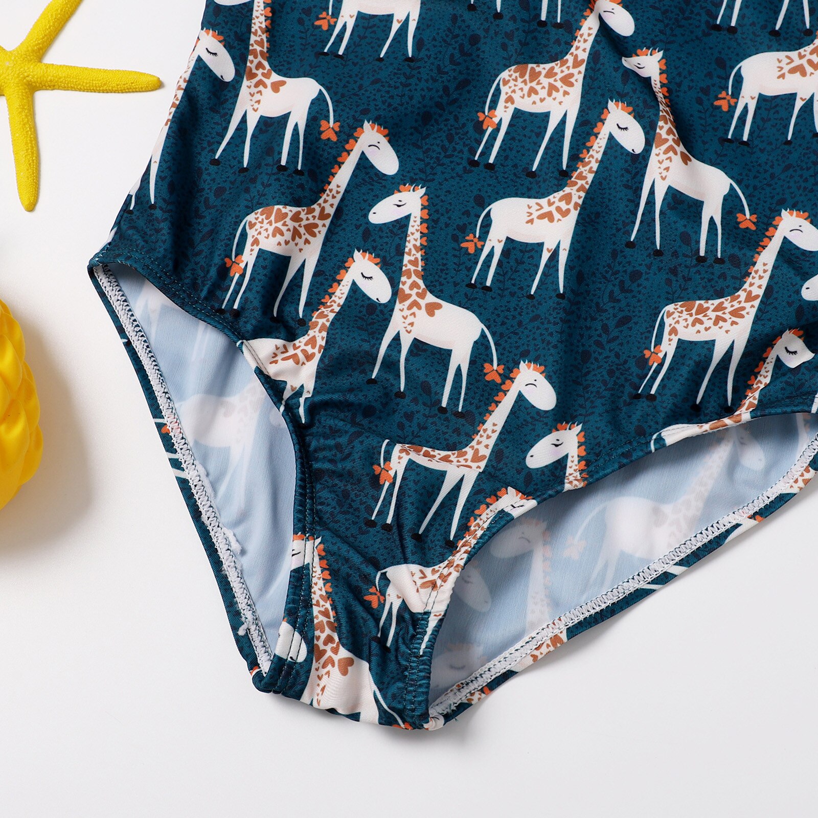 Baby Bikini Kleinkind Baby freundlicher Mädchen Karikatur Hirsch einteiliges Badeanzug bat Strand Bademode Kostüm Da Bagno Bambina