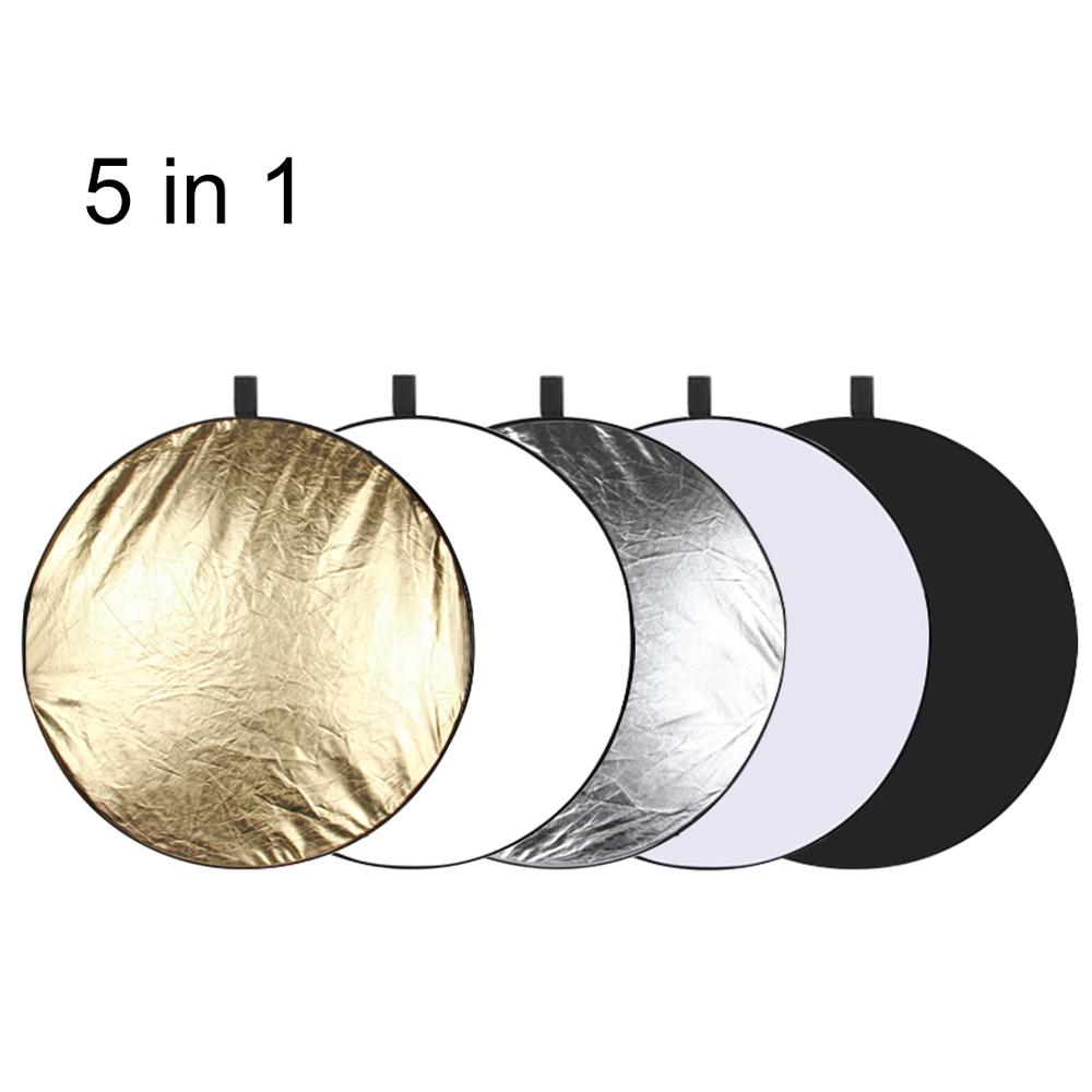 43" 110cm 5 in 1 Portable Collapsible Round Camera Lighting equipment Photo Disc Reflector Diffuser Kit Carrying Photography