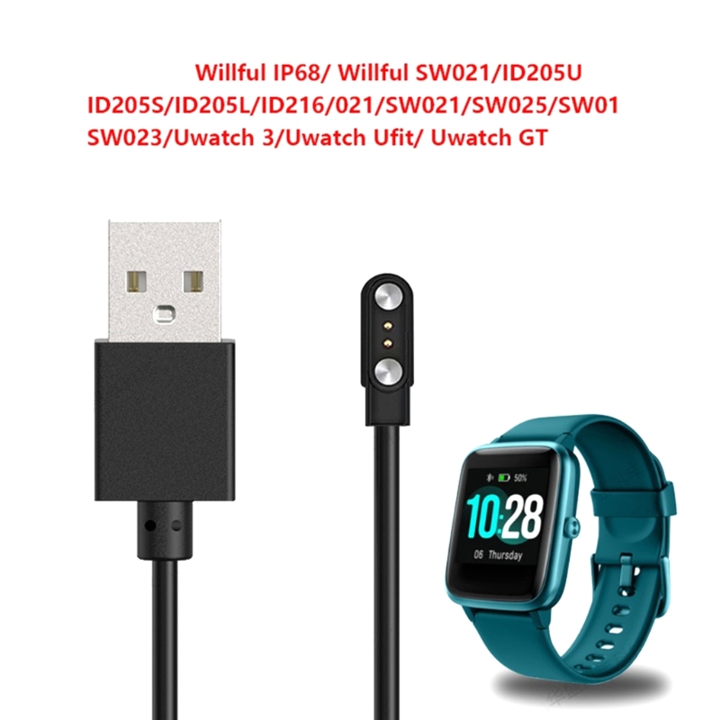 Cable cargador para Willful IP68/Willful/SW021/ID205U/ID205S Cable de carga USB Cable de soporte accesorios para reloj inteligente