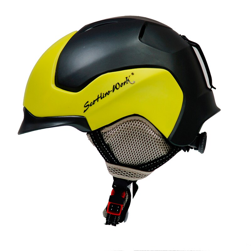 Mens Volwassenen Winter Fiets Motorcycle Skiën Snowboard Helm Apparatuur Sneeuw Saftly Security Skate Paardrijden Gear: yellow