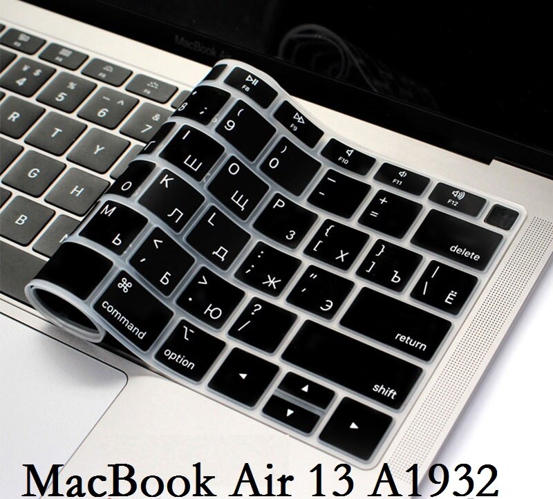 Zachte Eu Ons Voor Macbook Air 13 A1932 Toetsenbord Cover Russische Taal Silicon Voor Macbook Air 13 Toetsenbord cover