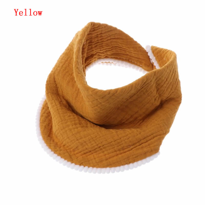 Bebê arroto panos algodão gaze musselina babador bandanas macio respirável newborns toalha cachecol l41d: Yellow