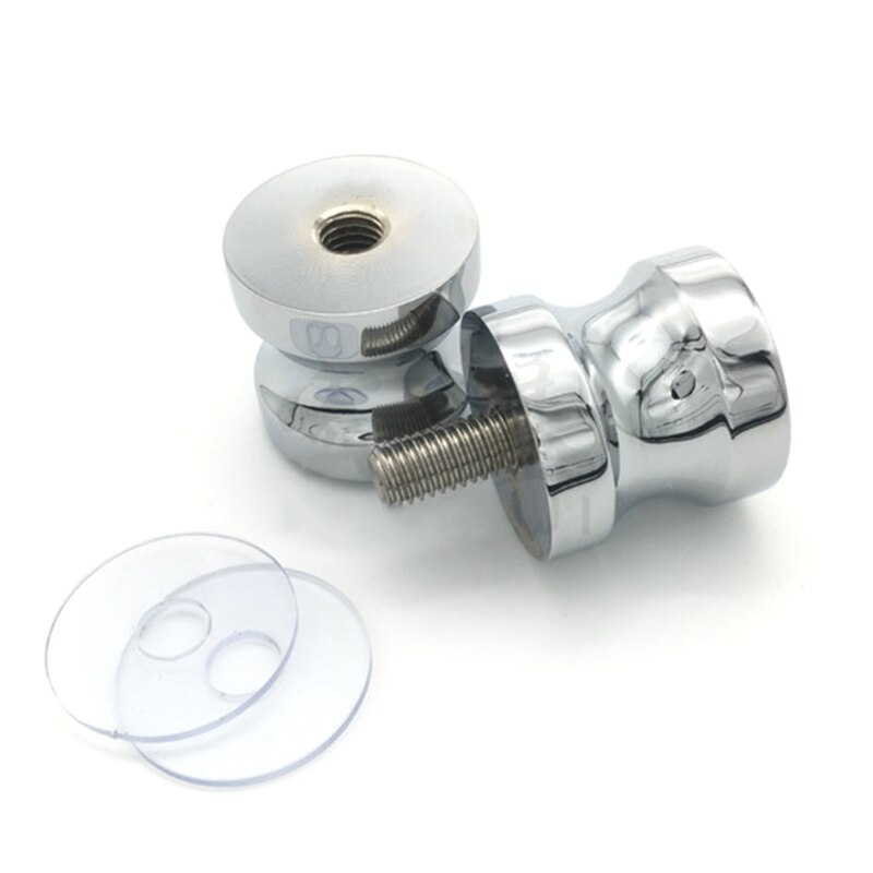 Solid Aluminum Alloy Glass Door Knob Puller Push Kitchen Bathroom Shower Cabinet Handle with Screw Home Hardware