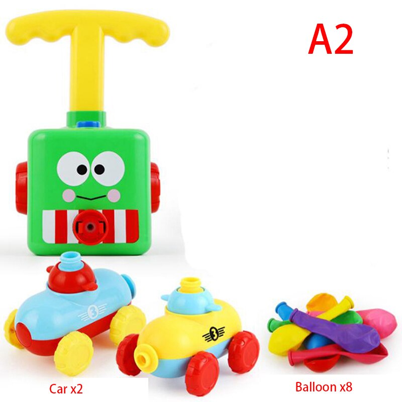 Aangedreven Ballon Auto Kids Onderwijs Science Experiment Plezier Inertiële Speelgoed: A2
