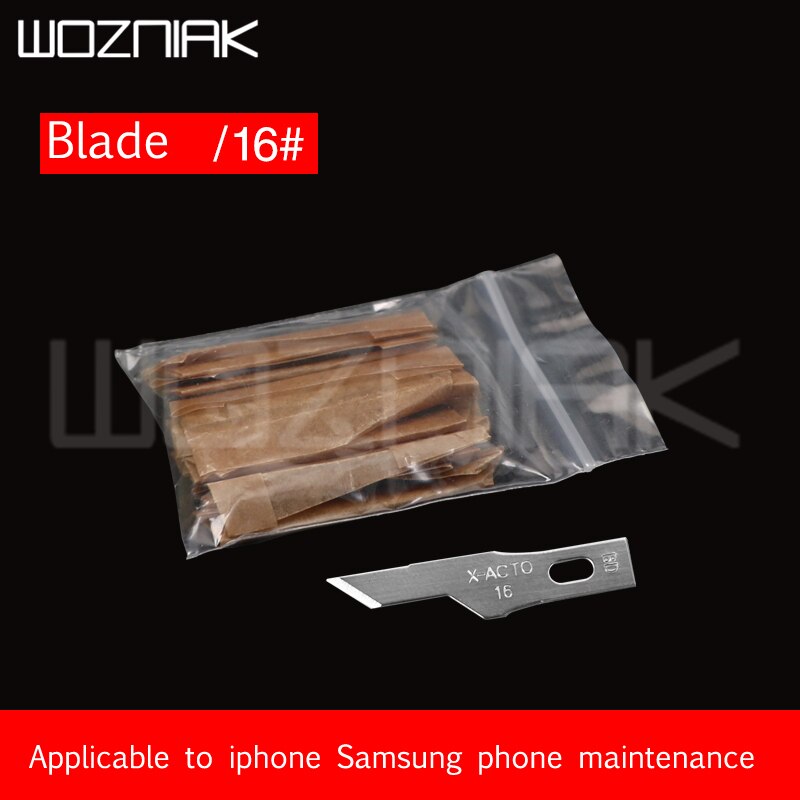 Lame chauffante universelle en fer à souder 936, pour téléphone portable, outil de nettoyage du dos en verre, outil de réparation des circuits imprimés d&#39;empreintes digitales: No. 16blade 10pcs