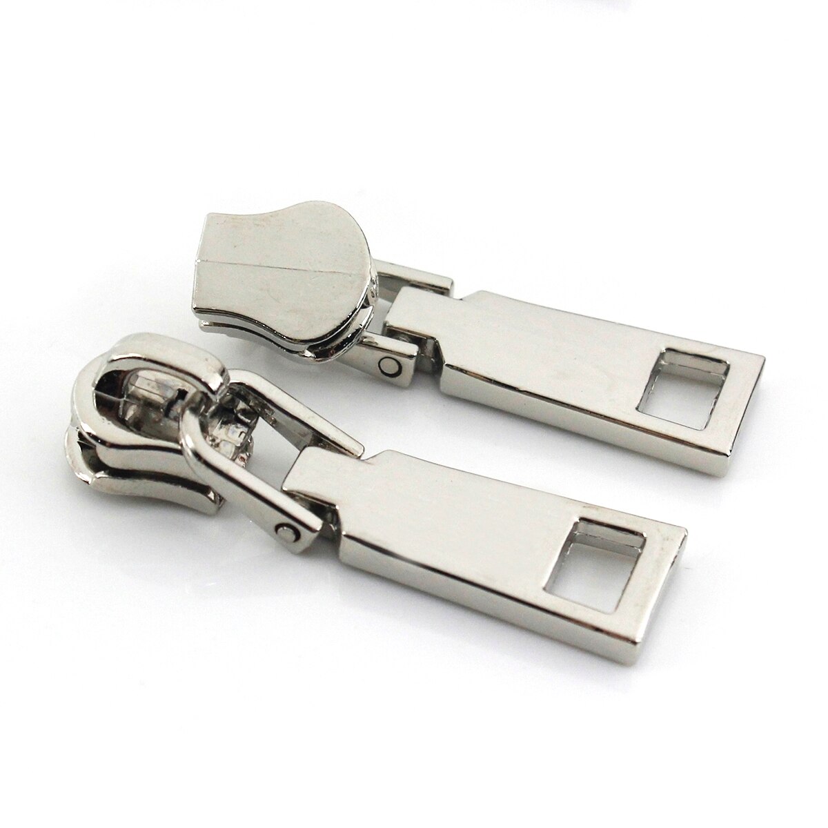 Deslizadores de cremallera para chaquetas y abrigos, Kit de reparación de cremalleras, accesorios de costura para bolsos, 7 colores, n. ° 5, 20 piezas: Silver