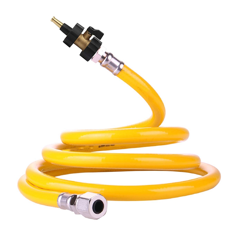 Solid Brass Hose Shut-Off Valve with Jet Sweeper Sprayer Nozzle Kit for Garden Hose Connector