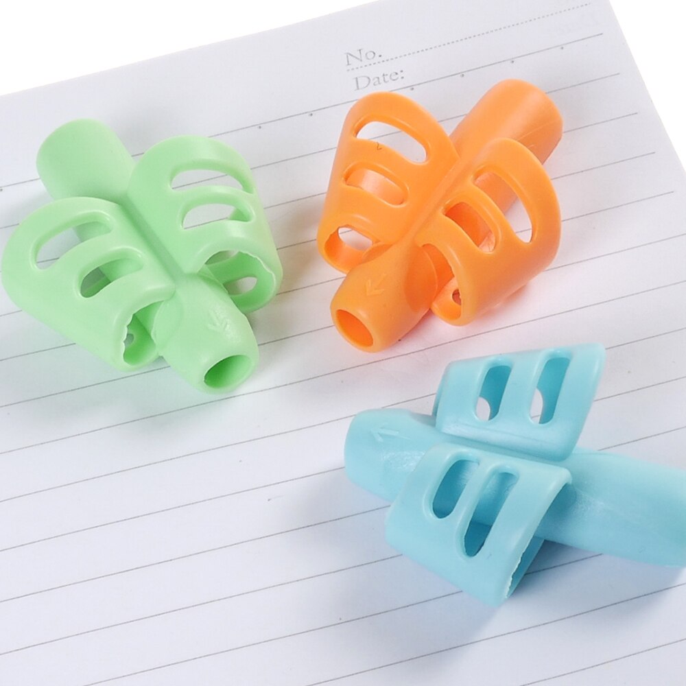 3 pcs/Lot Children Pencil Holder Pen Writing Aid Grip Posture Correction Tools Silicone Hand Writing Gripper