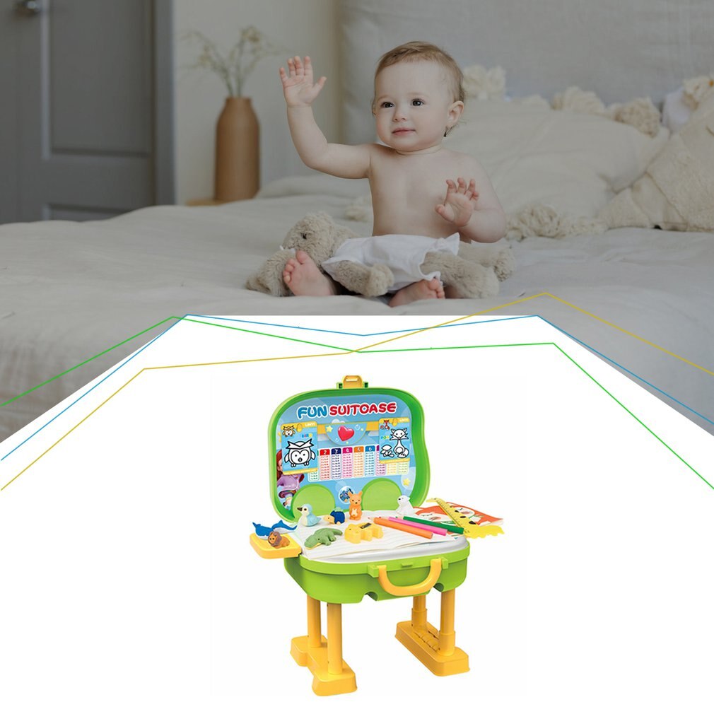 Children's Intelligence Multifunctional Trunk Cultivation Of Cognitive Ability Early Learning Desk Toy Paint Tools Gif DIY Toys