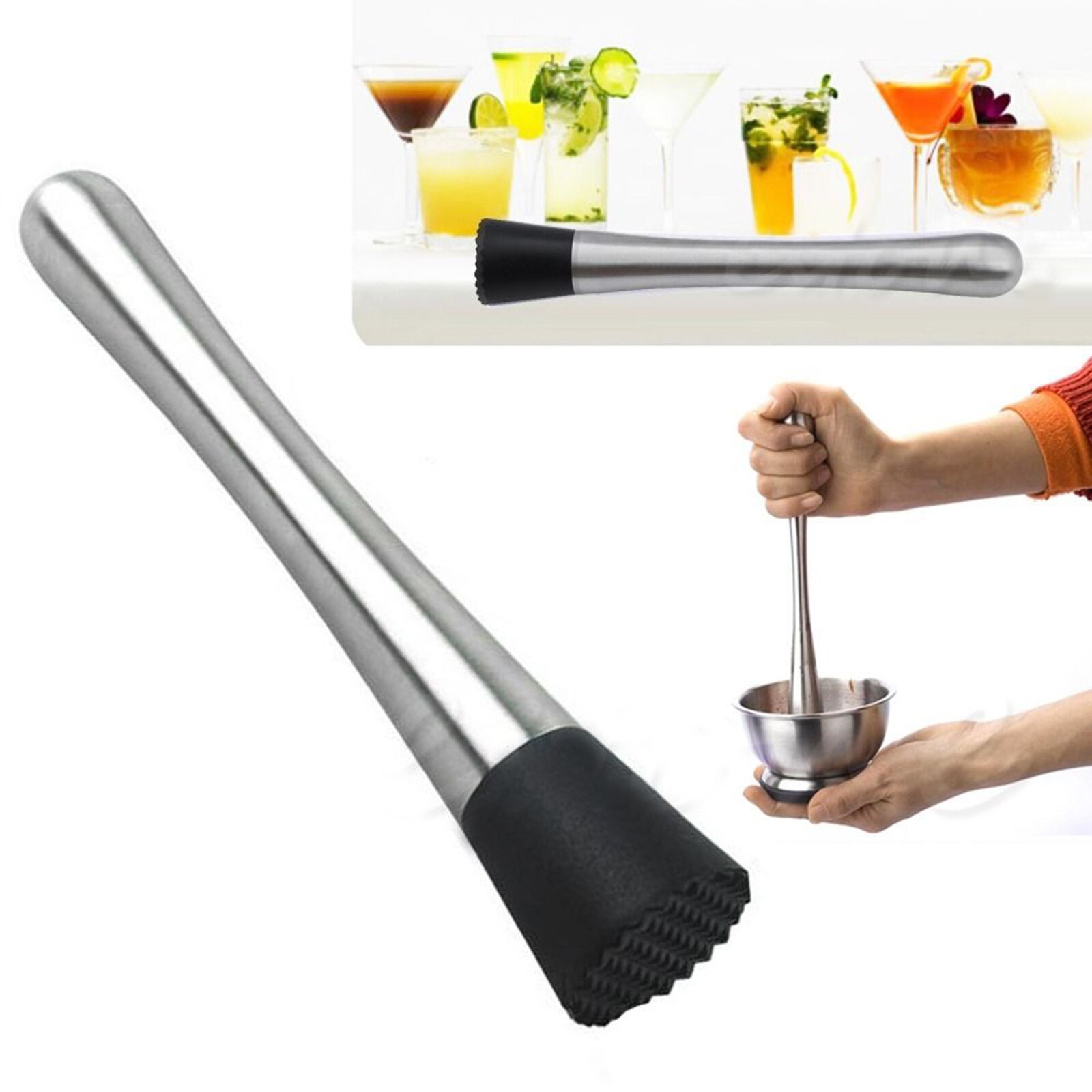 Diy Rvs Bar Mixer Stirrer Cocktail Drinken Fruit Drink Tool Stirrer