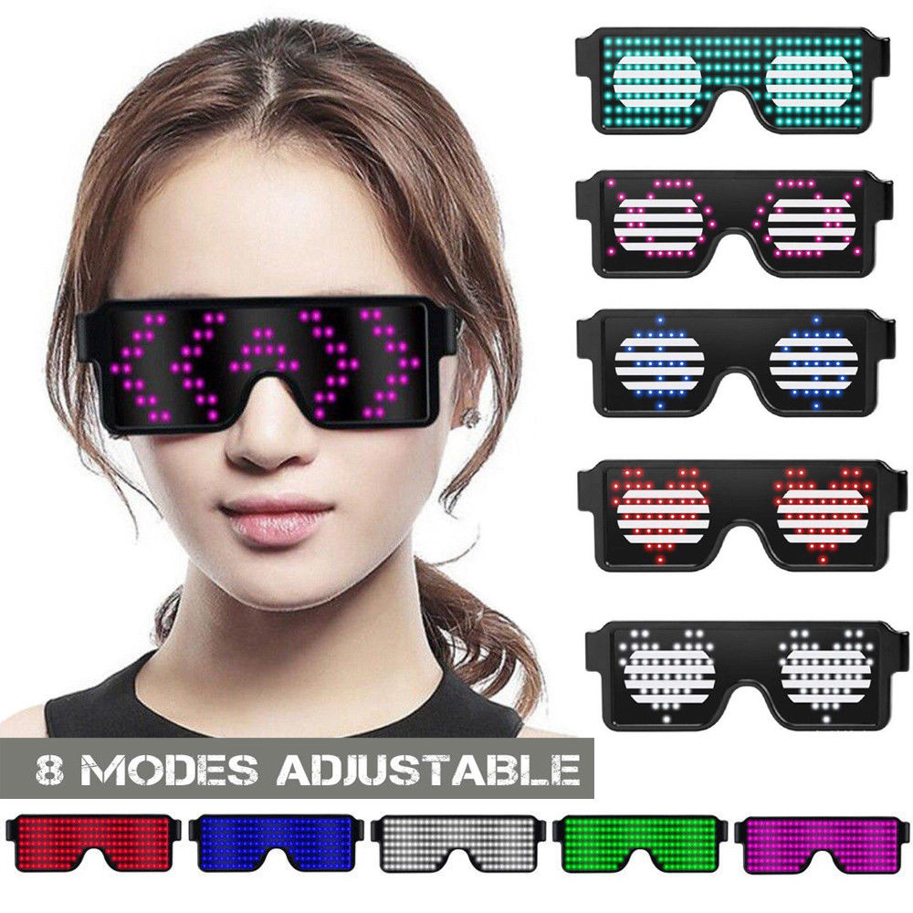 5 Color Light-Up Shutter Glasses LED Shades Sun Glasses Flashing Rock Party Eyewear Apparel Accessories