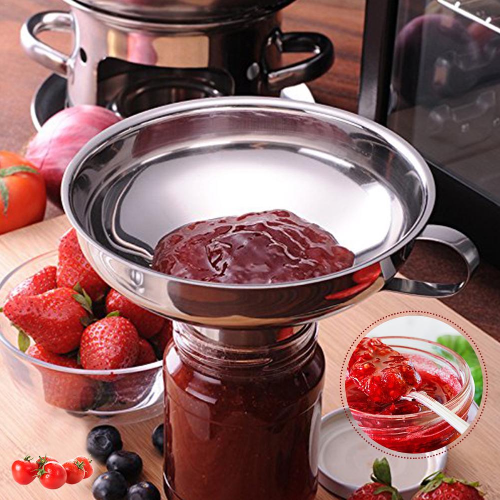 Stainless Steel Wide - mouth Canning Funnel with Large Diameter for Packaging Food Pickles Fruit Jam Sausages #EW