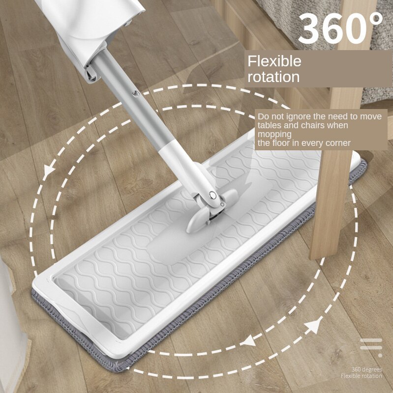 2 in 1 spraymopp fri håndvask flatmopp lat 360 roterende magisk mopp med klemme gulvrens husholdningsrengjøringsverktøy