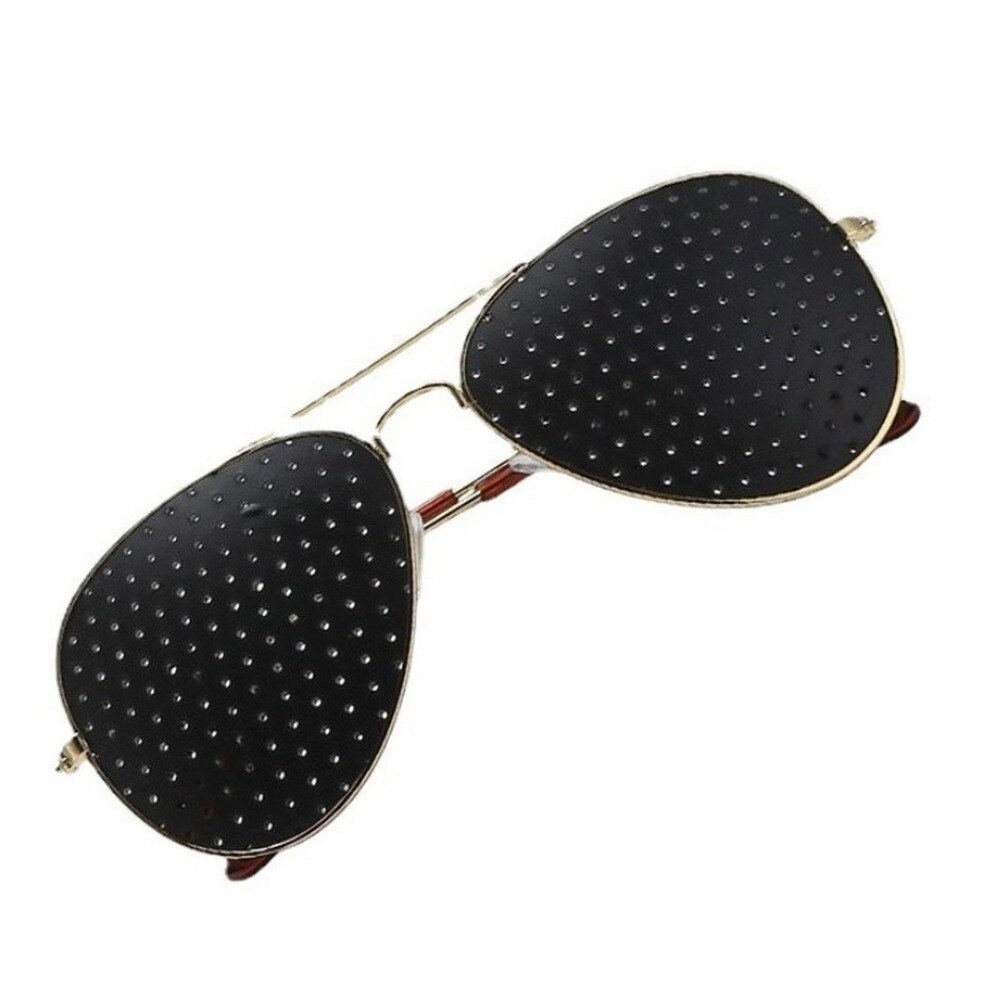Retro Pinhole Sunglasses for Women Men Small Holes Eyeglasses Vision Care Glasses Unisex Eyesight Improver Glasses