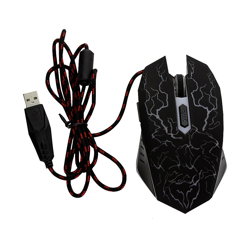 Gaming Mouse Colorful LED Light 1600 DPI Optical Wired Gaming Mause Mice For Computers PC Laptop Mouse Gamer: mouse