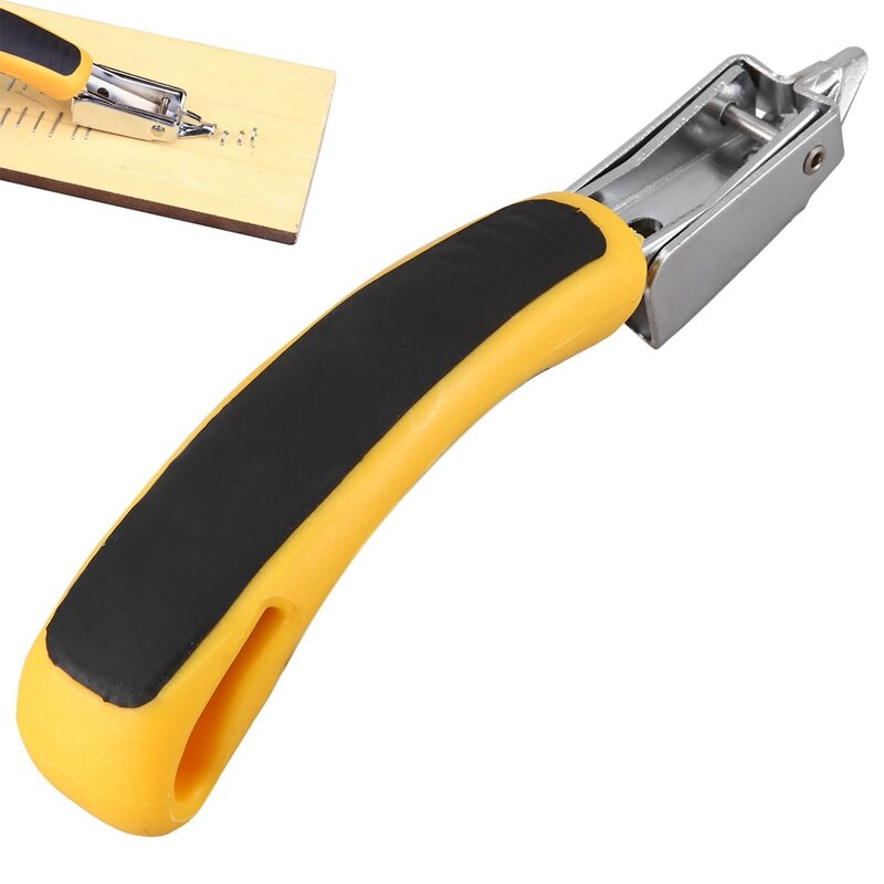 3 in 1 Staple Tool with Staple Remover Tack Lifter Hand Operated Stainless Steel Stapler Brad Nail Furniture Stapler