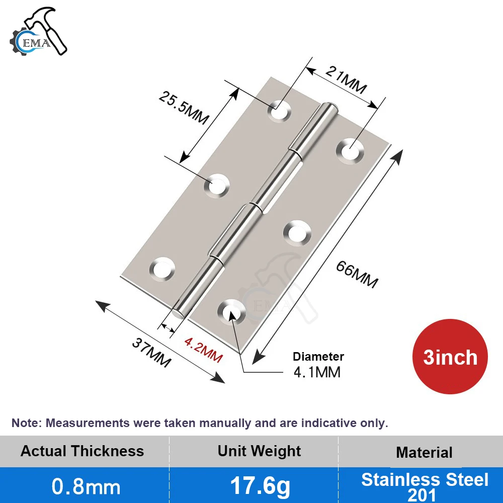 1-4 Polegada dobradiças de porta universal conector de aço inoxidável móveis gaveta armário montagem dobradiça portas de casa acessórios de ferragem: 1.5 Polegada / Dourado