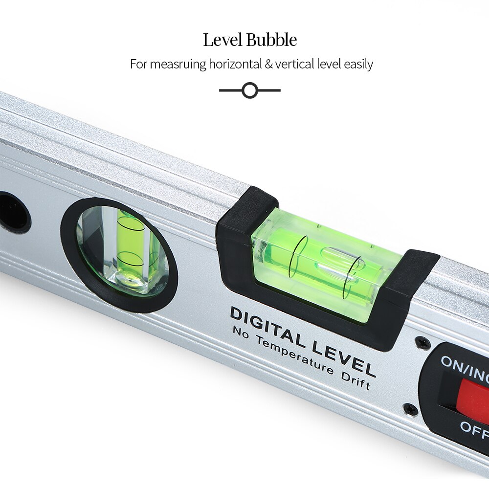 GemRed Digital Level Spirit Level Angle Finder with Magnetic 16" Long Leveling Instrument Vertical & Horizontal Spirit Bubble