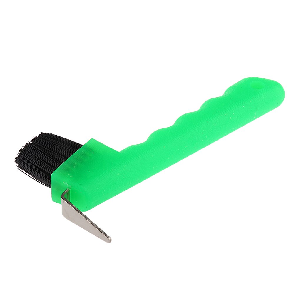 Pic à sabot avec brosse cheval, équipement de toilettage, outil de différentes couleurs: Green