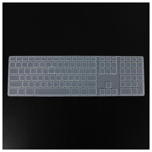 Silicone Thin Keyboard Skin Cover Protector With Numeric Keypad For Apple iMac Transparent