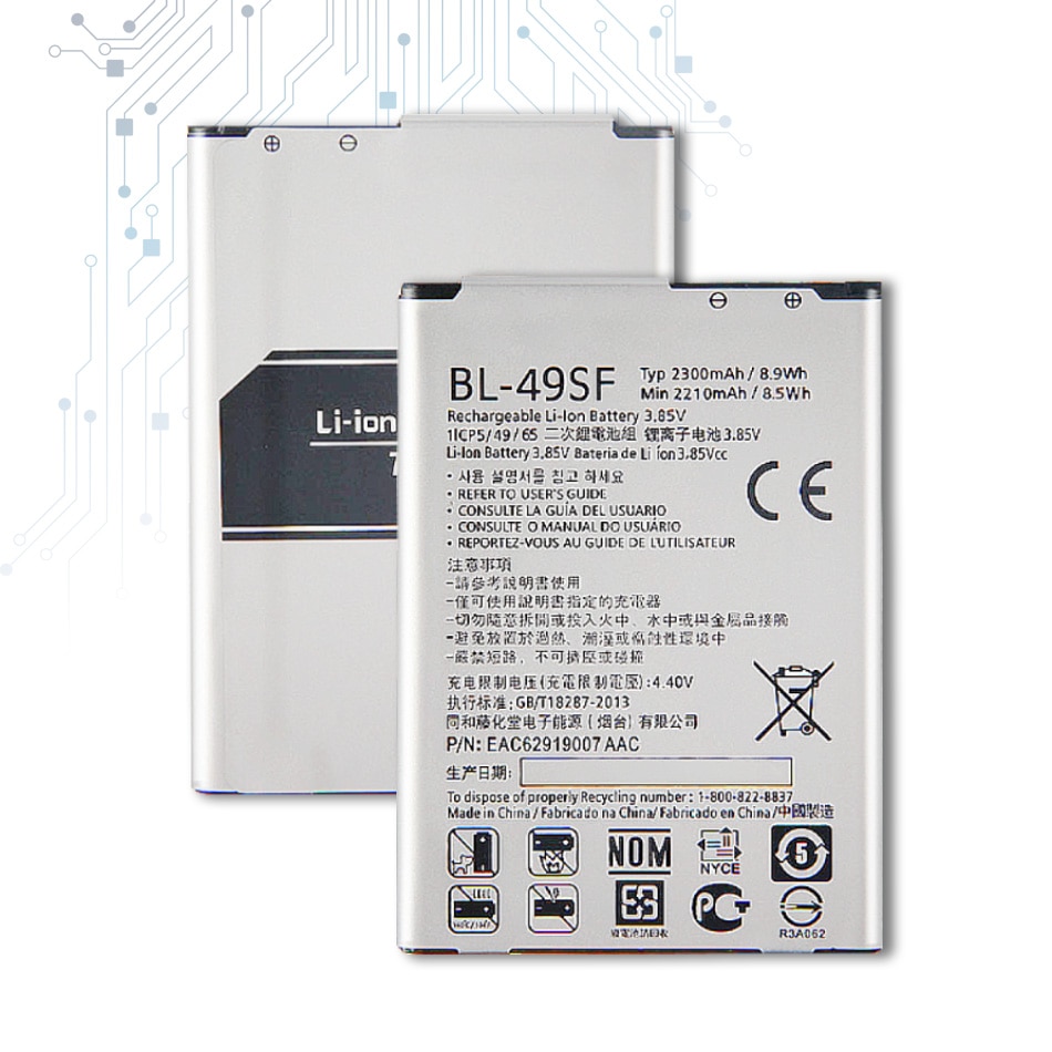BL-49SF Vervangende Batterij Voor Lg H735T H525N G4mini G4 Beat G4S H736 Bl 49SF BL49SF 2300 Mah Met Track Code