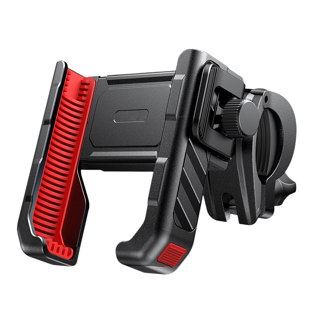 Metalen fietstelefoonondersteuning Schokbestendige fietstelefoonhouder 360 graden aanpassing Fietstelefoonondersteuning voor mobiele telefoon 4,7-7 inch