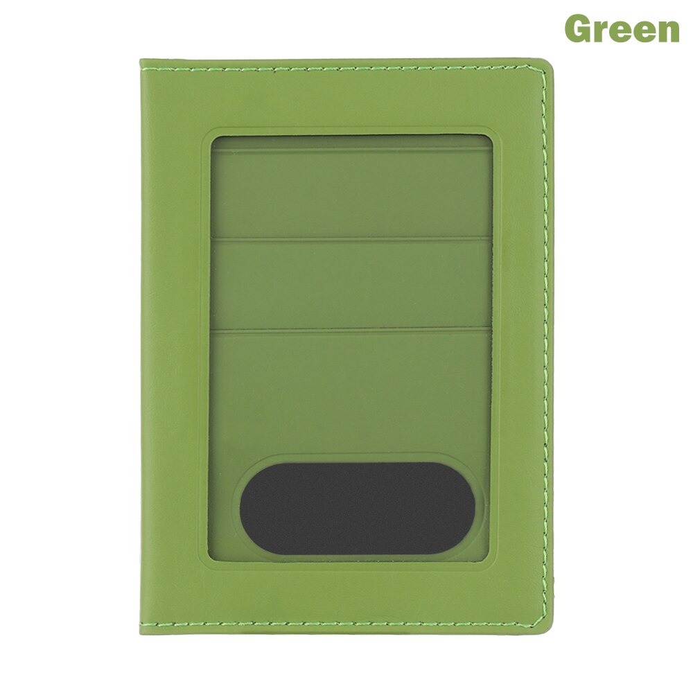 3 carte fente passeport couverture multifonctionnel étanche passeport portefeuille PU cuir voyage billet porte-passeport: green