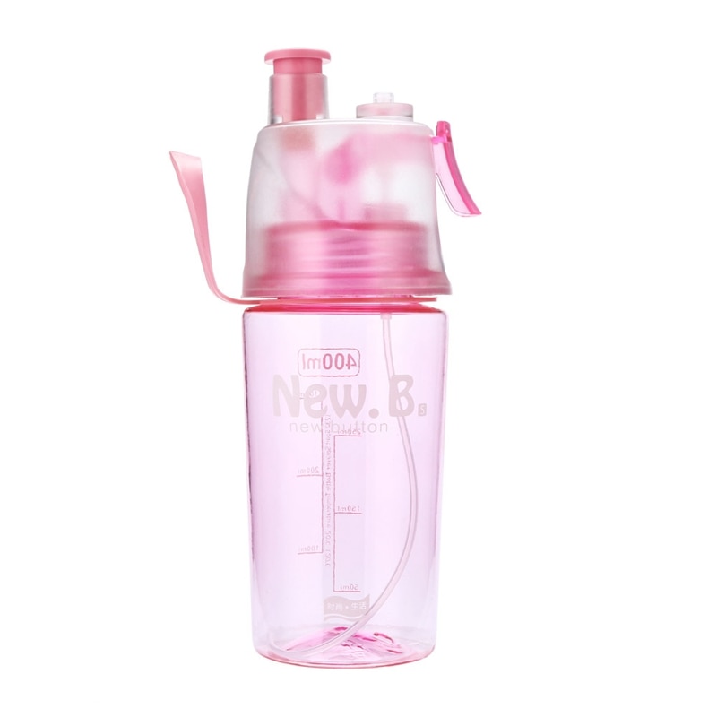 Sportfles spray fles fiets spray water sportschool strand fles lekvrije drinkbeker sport draagbare koelfles: Groente