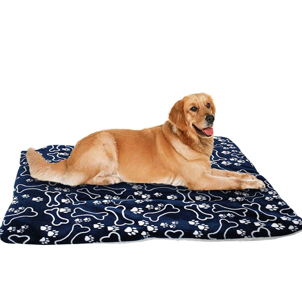 Winterwarm groot zacht bedrukt flanel katoenen matras hond kat huisdier mat bed pad zelfverwarmend tapijt thermisch wasbaar kussen: D / S