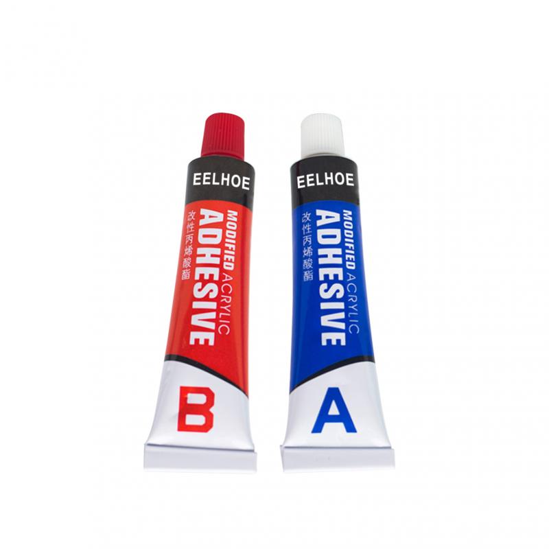 Colle AB en acier inoxydable, alliage d&#39;aluminium, verre, plastique, bois, céramique, marbre, forte adhérence, adhésif structurel acrylique,