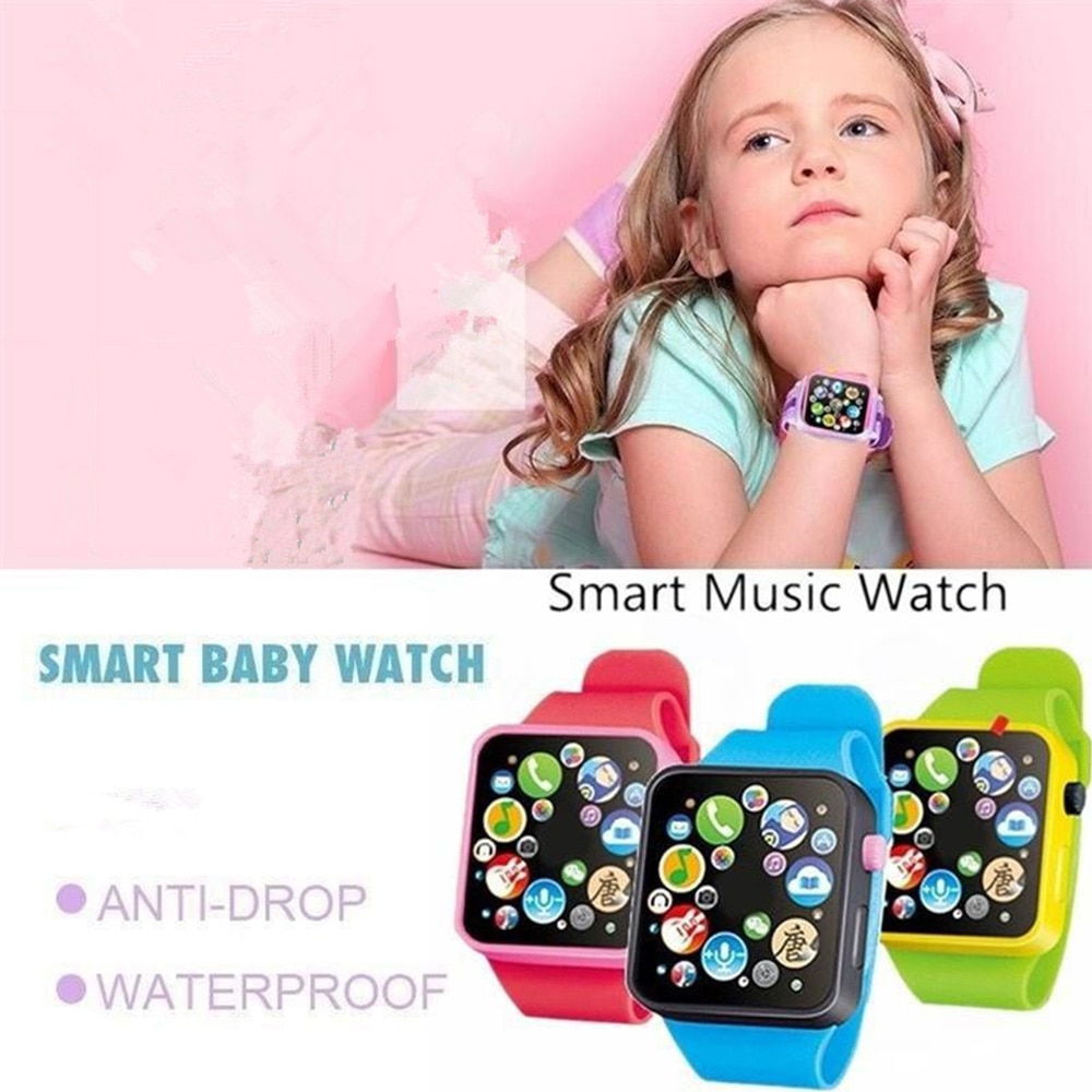 Calendar & Time smart watch Children Early Education Toys Wrist Watch 3D Touch Screen Music Smart Teaching Baby toy ringing kids