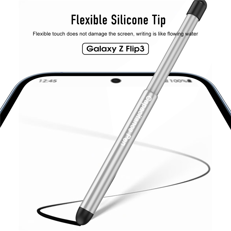 Custodia per Samsung Galaxy Z Flip 3 5G Cover per anello per dito con penna stilo custodia rigida per Slot per penna in plastica dura opaca