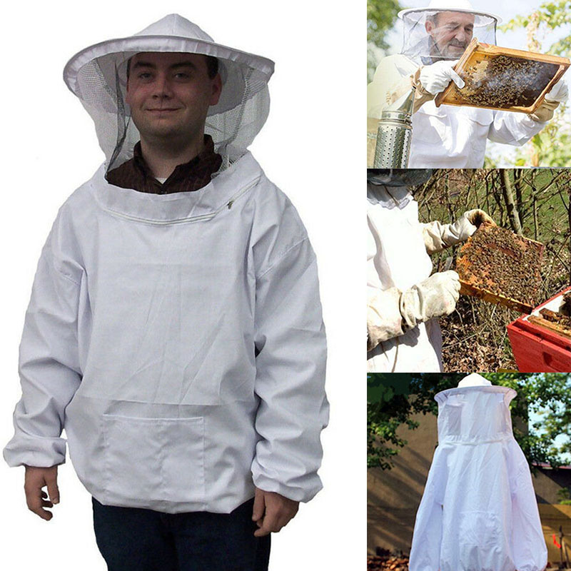 4 In 1 Beekeeping Protective Equipment Set Bee Keeping Suit Hat Gloves Tools Kit 45X45X2cm TB: Default Title