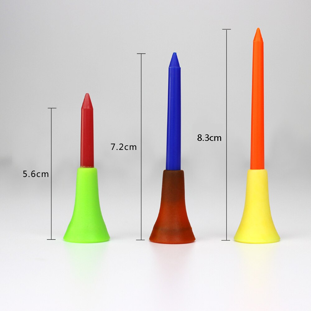 Juego de 10 unids/set de tachuelas de pelota de Golf, accesorios de asiento de bola de plástico, soporte de clavos para ayuda de entrenamiento de golfista