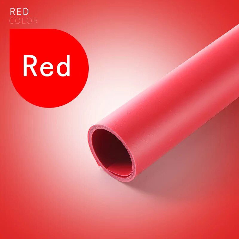Foto Studio 60 × 130 Cm Pvc Achtergrond Fotografie Props Waterdicht En Stofdicht Kleur Dubbelzijdig Camera Foto Achtergrond studio: 130x60 cm / Rood