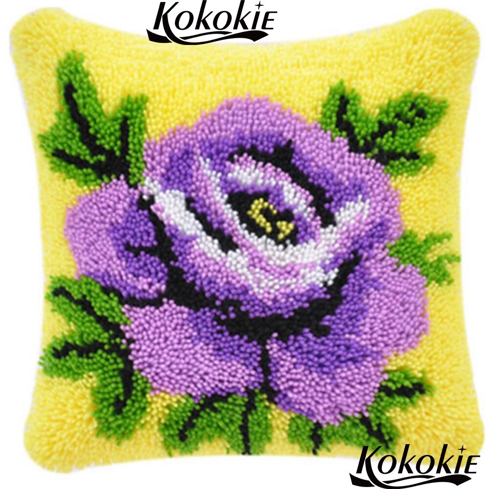 Haak En Klink Kits Kruissteek Borduren Kussensloop Handwerken Haken Kleed Kits Garen Diy Tapijt Tapijt Bloem Kussen Mat