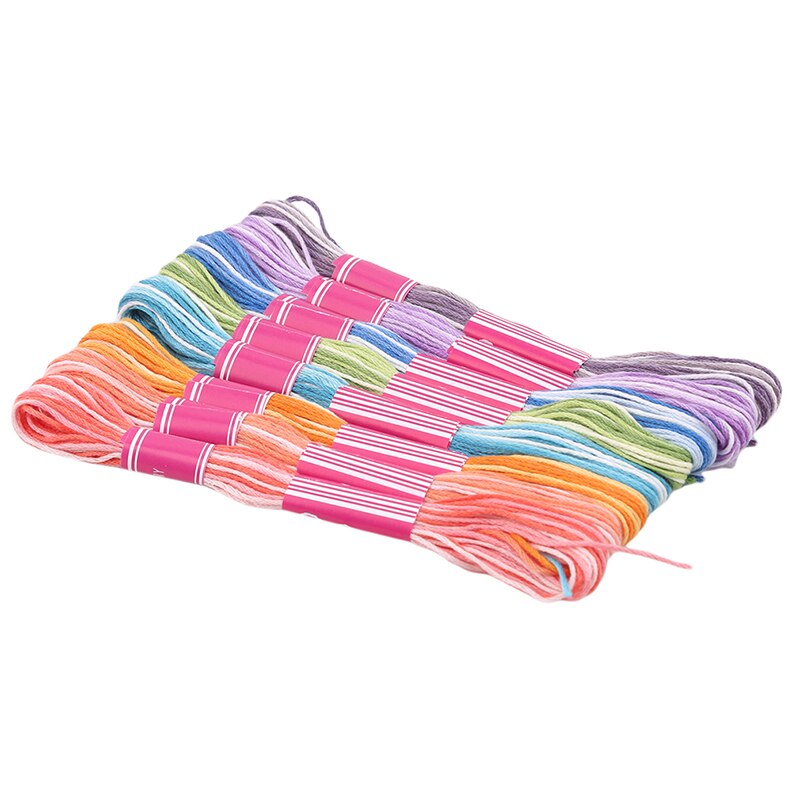 Unieke Stijl Borduurgaren Kruissteek Draad Steek Katoen Floss Naaien Strengen Craft Verschillende Gradiëntkleur: colorful