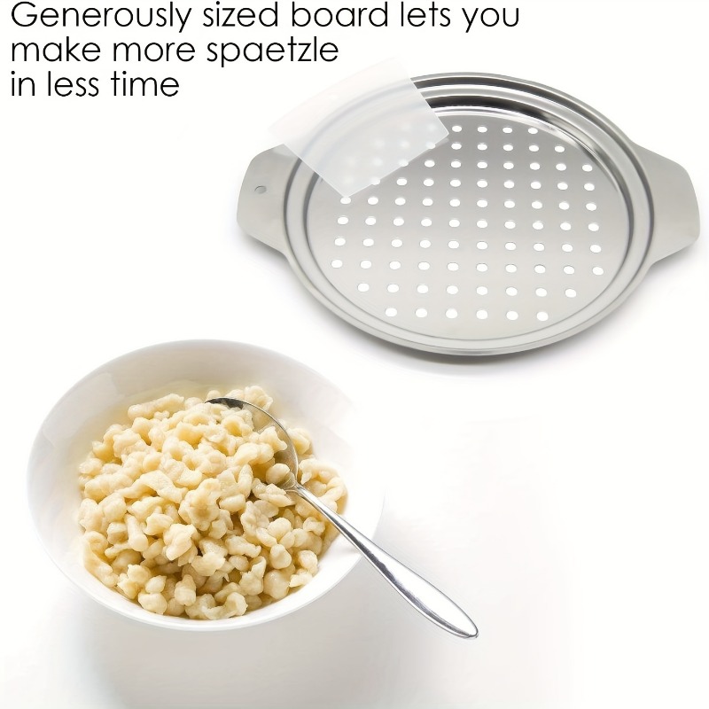 Couvercle de fabricant de Spaetzle en acier inoxydable avec grattoir, fabricant de nouilles aux œufs traditionnels allemands, Pot, passoire à Spaghetti