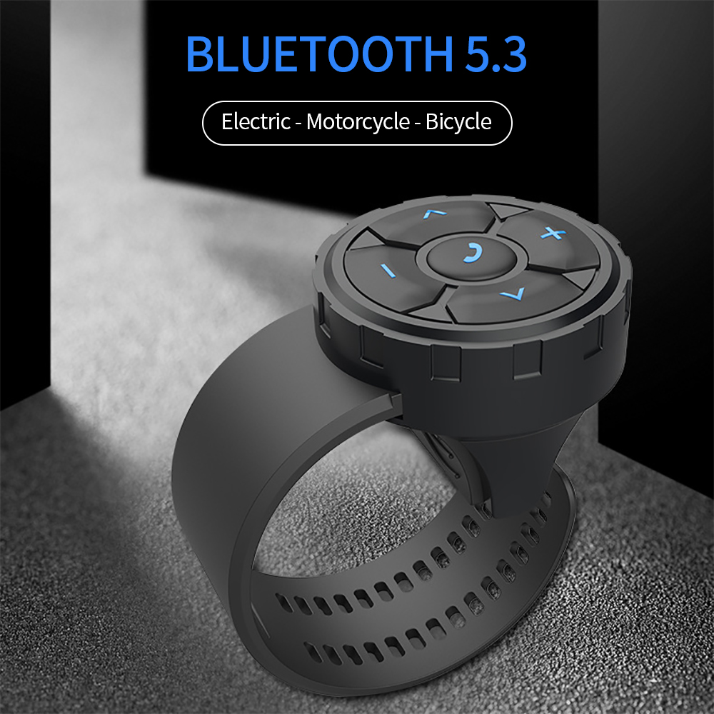 Draadloze Bluetooth 5.3 Afstandsbediening Knop Helm Oortelefoon Motorfiets/Fiets Stuur Media Controller Stuurwiel Afstandsbediening