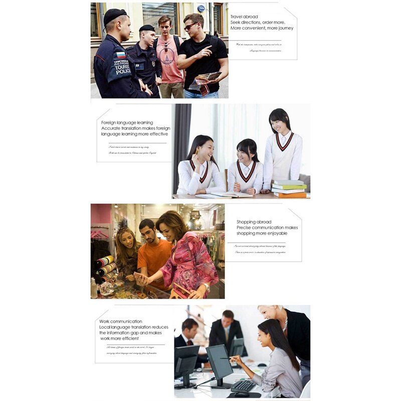 Clear and Intelligent Translator Simultaneous Voice Translation Multi-Language Translation Good for Traveling Abroad