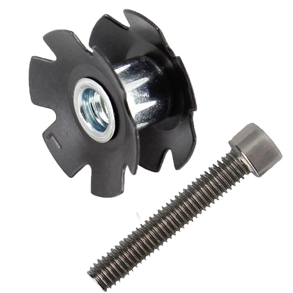 Widelec rowerowy rdzeń montażowy MTB sterować rura zestaw słuchawkowy śrubin mocujące z kołnierzem gwiazda orzechy dla 1-1/8 "28.6mm Steerer bezgwintowy widelec: 1szt z Screw