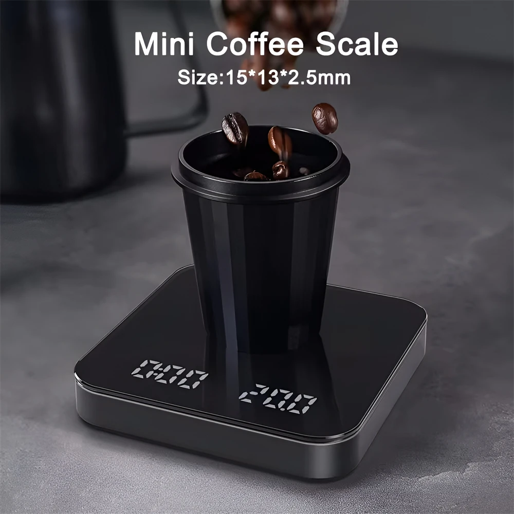 Usb-laddningsbar digital display för hemmakök med tidtagning, kaffevåg med 3kg/0.1g touchknappar, elektronisk bagerivåg