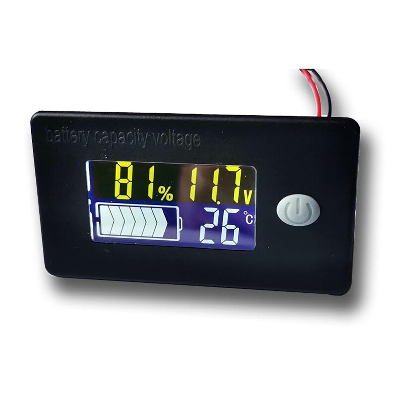 Li-Ion Lifepo4 Lood-zuur Batterij Capaciteit Indicator 12V 24V 36V 48V 60V 72 Display Lcd voltmeter Temperatuur Meter Tester JS-C35