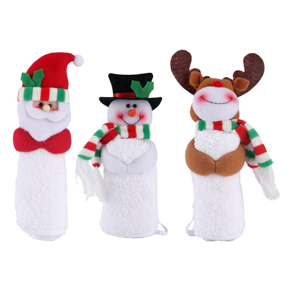 noël étreinte serviette poupée noël main sèche tissu salle de bain absorbant l'eau serviettes noël ornements 20x7x5.5cm