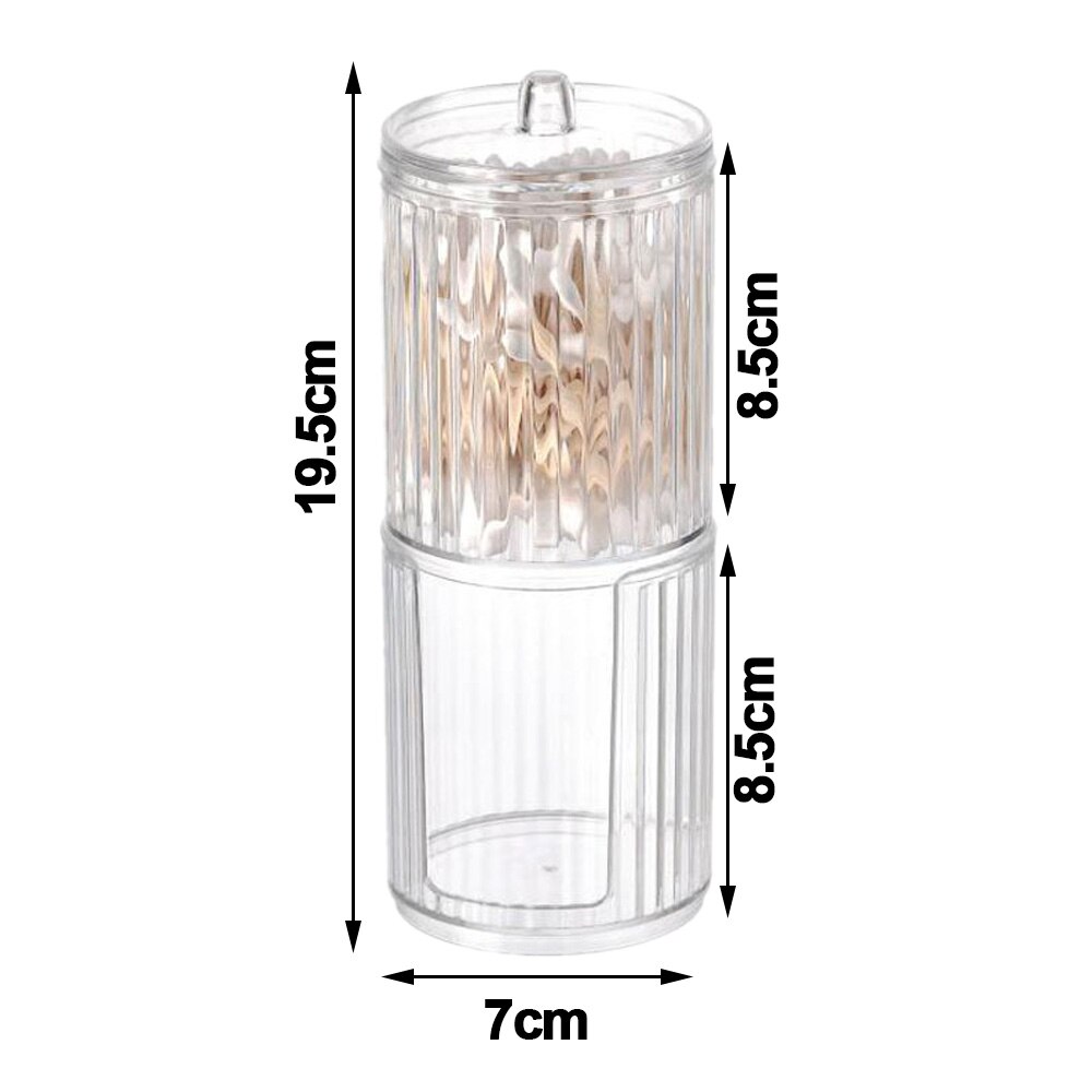 Storage Box Acrylic Multifunctional Round Storage Box Container Cotton Pad Cosmetic Makeup Organizer Jewelry Holder Candy: 1 PC Style B
