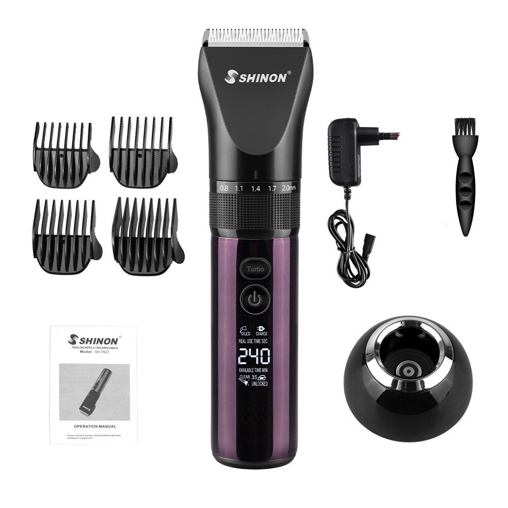 Elektrische Haar Haarschneidemaschine LED-anzeige Professionelle 3 Modi Dual Ladung Methode Haar Cutter Maschine Männer Haar Trimmer + Ladung Basis: Ursprünglich Titel