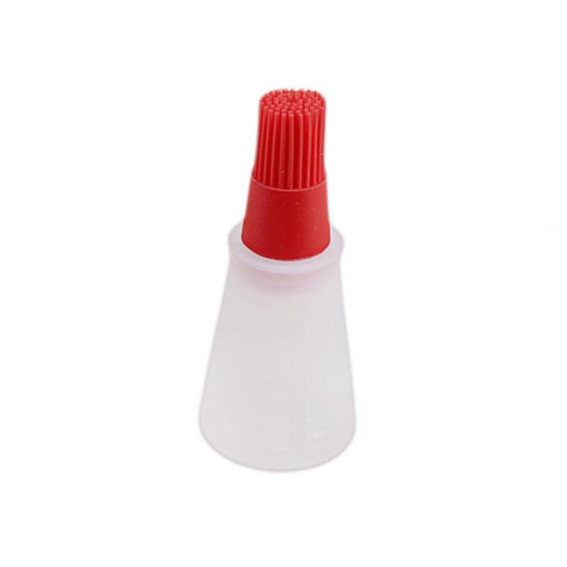 Brochas de silicona resistentes a la temperatura para batir barbacoa, brocha para botella de aceite, 1 Uds., accesorios para hornear, utensilios de cocina, utensilios para barbacoa: Rojo