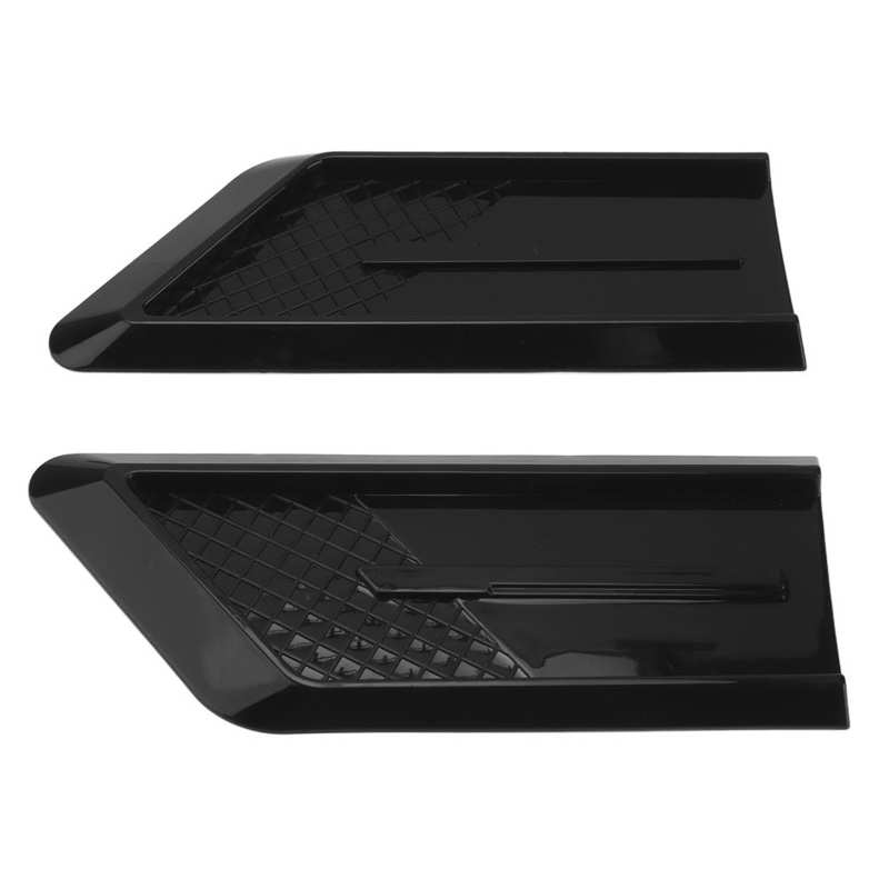 2 Stuks Side Air Vent Spatbord Trim Sticker Gloss Black Abs Universal Hoge Sterkte Schil En Plakken