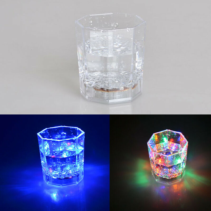 Multicolor LED Glowing Glasses Cup Flash Light Up Cups Drinking Flashing Shot Light LED Bar Night Club Party Bar
