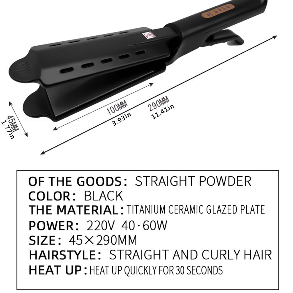 Plancha de pelo recargable Cerámica turmalina plancha de pelo termostato directamente férula capilar flequillo peluquería herramienta